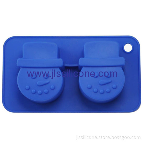 2 Cup Snow Man Shaped Bakeware Silicone Cake Baking Molds